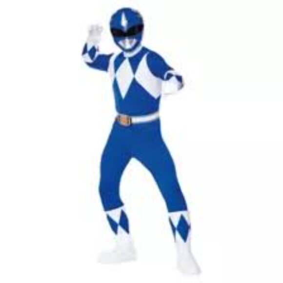 NWT Adult Men's Blue Power Ranger Costume Size Medium - Picture 1 of 4